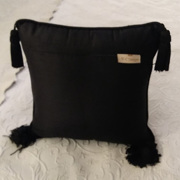 WC Designs Beaded Black Pillow - Picture 4 of 12